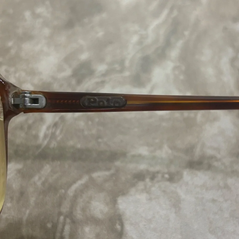 Vintage Polo Ralph Lauren Tortoise Shell Eyeglasses Oversized Frames Brown